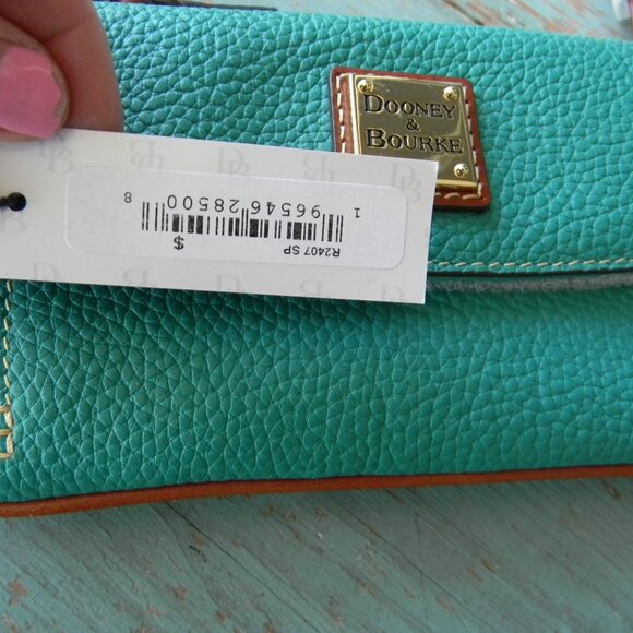 NWT DOONEY & BOURKE GIGI PEBBLE LEATHER CROSSBODY BAG SPEARMINT GREEN - Picture 3 of 10